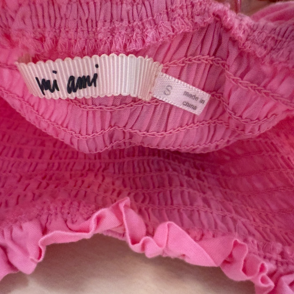 Mi Ami eyelet maxi dress pink, sz small - Picture 3 of 5